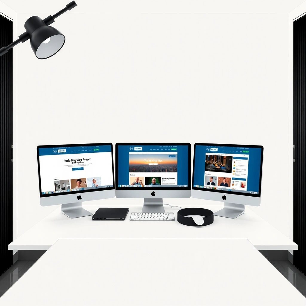 Modern web design workspace